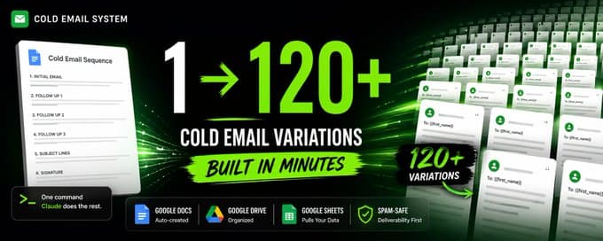 Write 120+ Cold Email Variations in Bulk: Full A.I. System Walkthrough